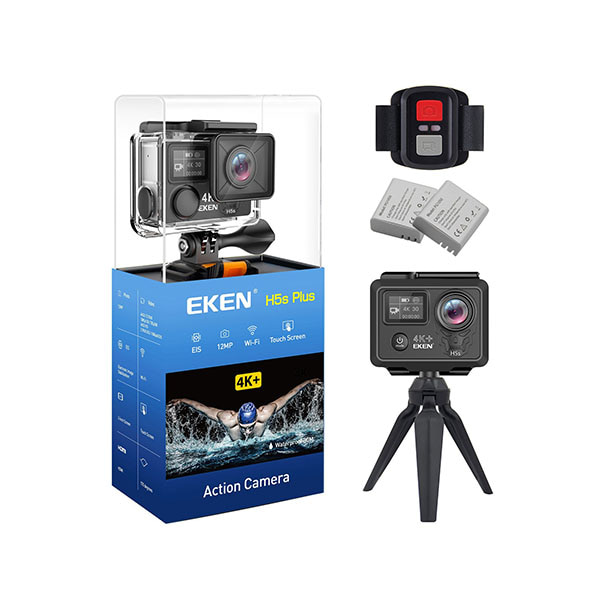 EKEN H5s Plus 울트라 HD 액션 카메라, 4K+12MP EIS기능, 원격조정캠코더, 소니센서 170렌즈