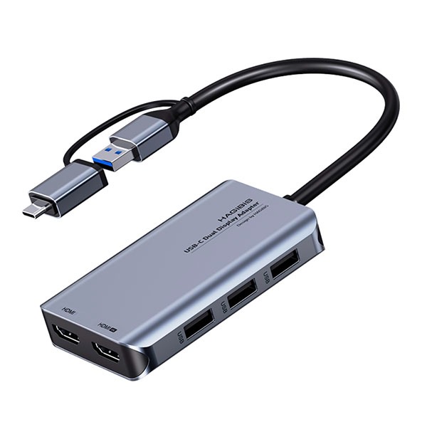 하기비스 UC0224 USB to 듀얼 HDMI 도킹스테이션 Hagibis UC0224 USB C/USB 3.0 to Dual Display docking station